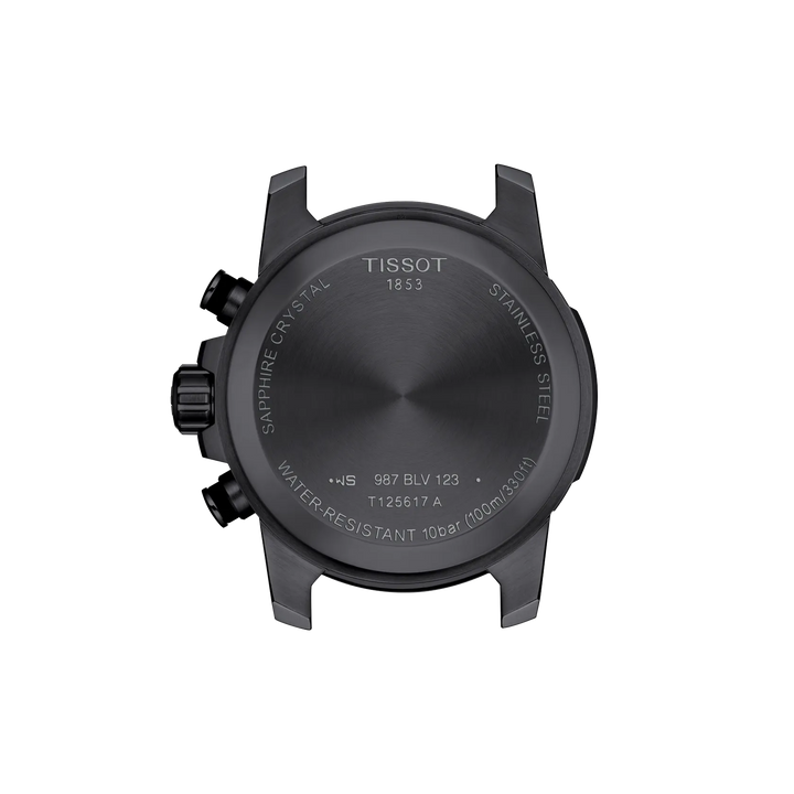 Back view of the watch case Tissot Supersport Chrono 45.5mm, reference T125.617.37.051.01