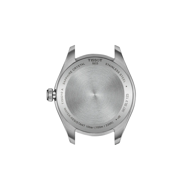 Back view of the watch case Tissot PR 100 34mm, reference T150.210.21.111.00