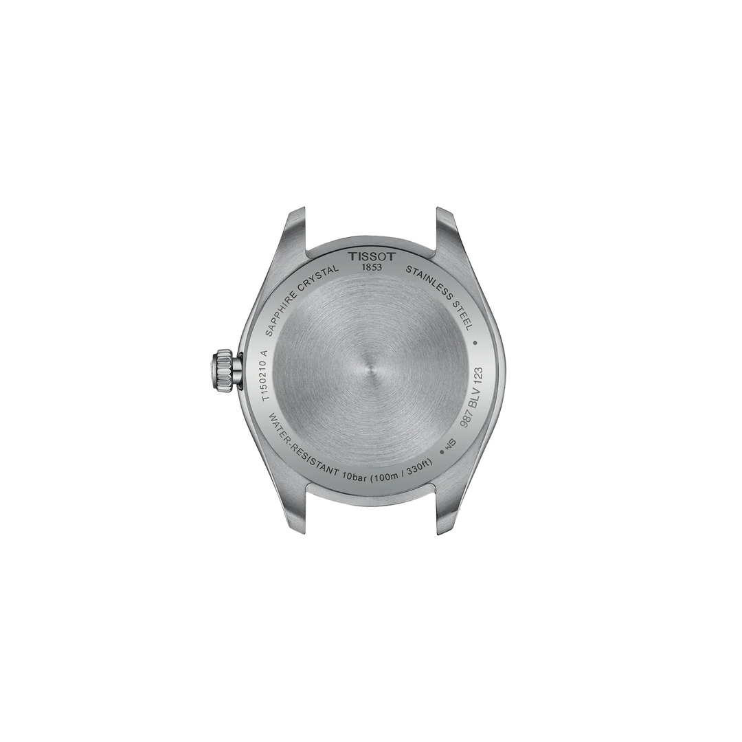 Back view of the watch case Tissot PR 100 34mm, reference T150.210.11.351.00