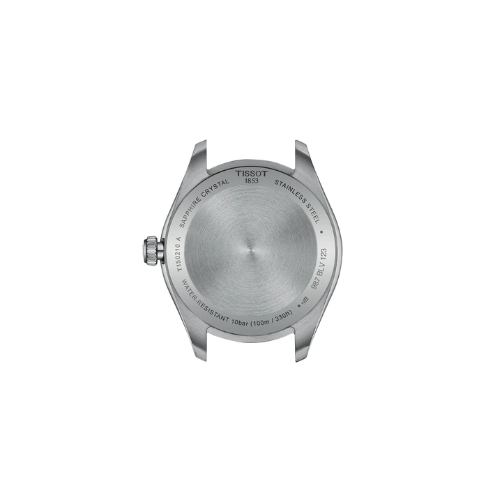 Back view of the watch case Tissot PR 100 34mm, reference T150.210.11.351.00