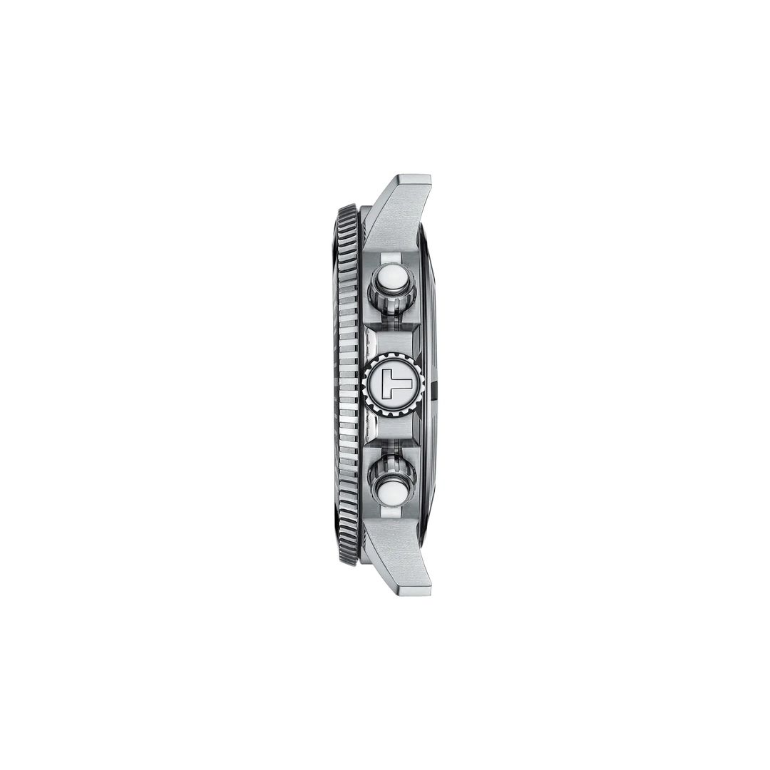 Profile view of the watch case Tissot Seastar 1000 45.5mm, reference T120.417.11.091.01
