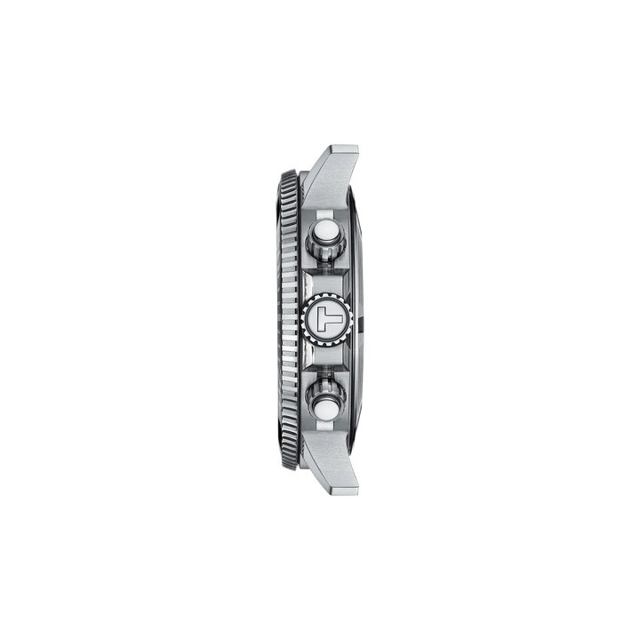 Profile view of the watch case Tissot Seastar 1000 45.5mm, reference T120.417.11.091.01