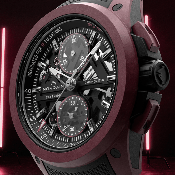 NORQAIN Wild ONE Skeleton Chrono Burgundy Limited Edition N3002.40Q02.B01.R01