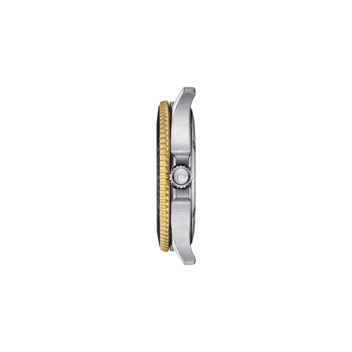 Profile view of the watch case Tissot Seastar 1000 40mm, reference T120.410.22.051.00