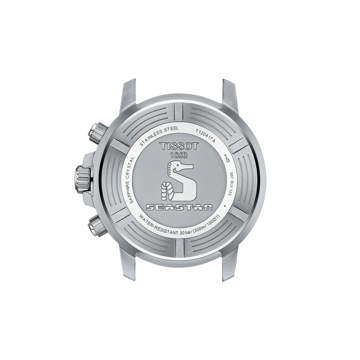 Back view of the watch case Tissot Seastar 1000 45.5mm, reference T120.417.11.091.01