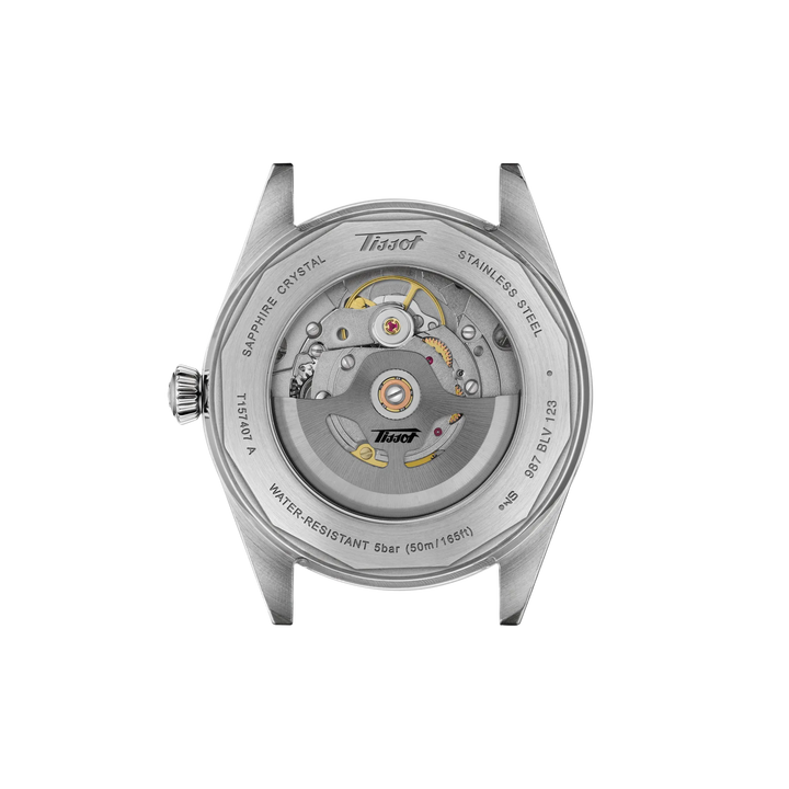 Back view of the watch case Tissot Visodate 39mm, reference T157.407.11.041.00