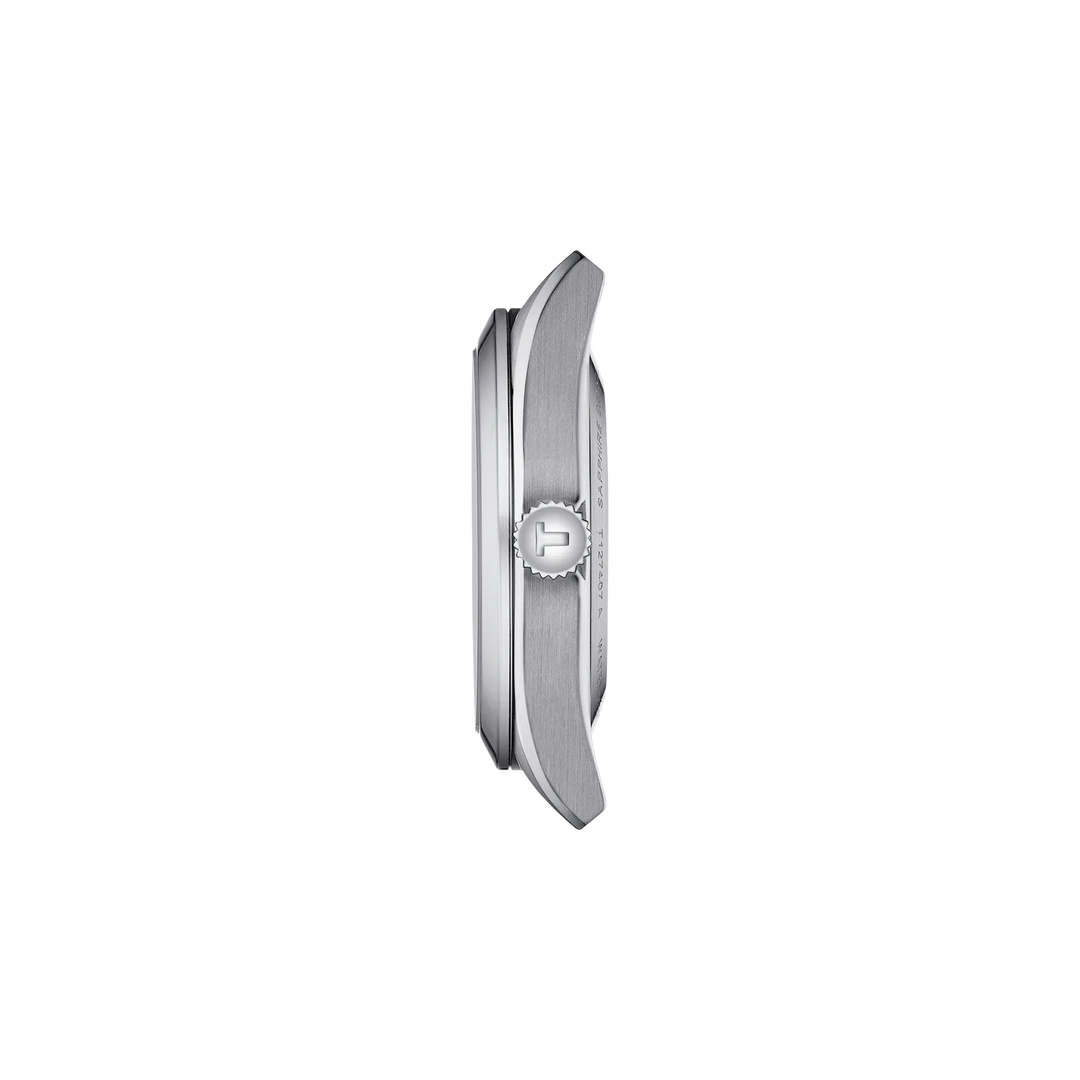Profile view of the watch case Tissot Gentleman 40mm, reference T127.407.11.091.01