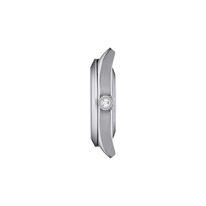Profile view of the watch case Tissot Gentleman 40mm, reference T127.407.11.091.01