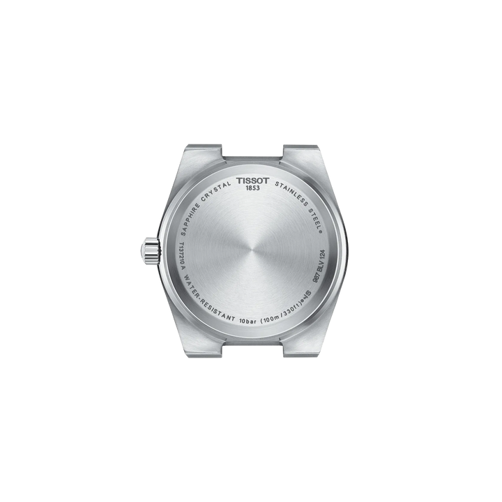 Back view of the watch case Tissot PRX 35mm, reference T137.210.11.421.00