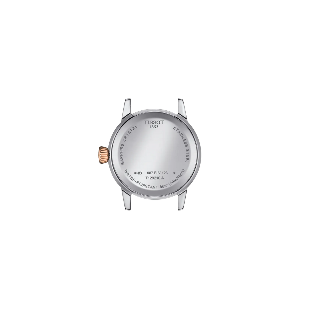 Back view of the watch case Tissot Classic Dream 28mm, reference T129.210.22.013.00