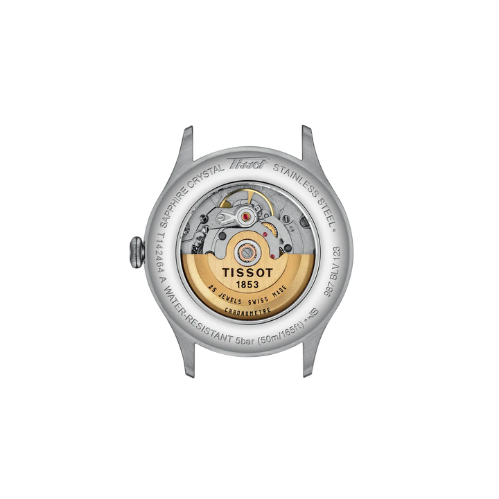 Back view of the watch case Tissot Heritage 1938 39mm, reference T142.464.16.062.00