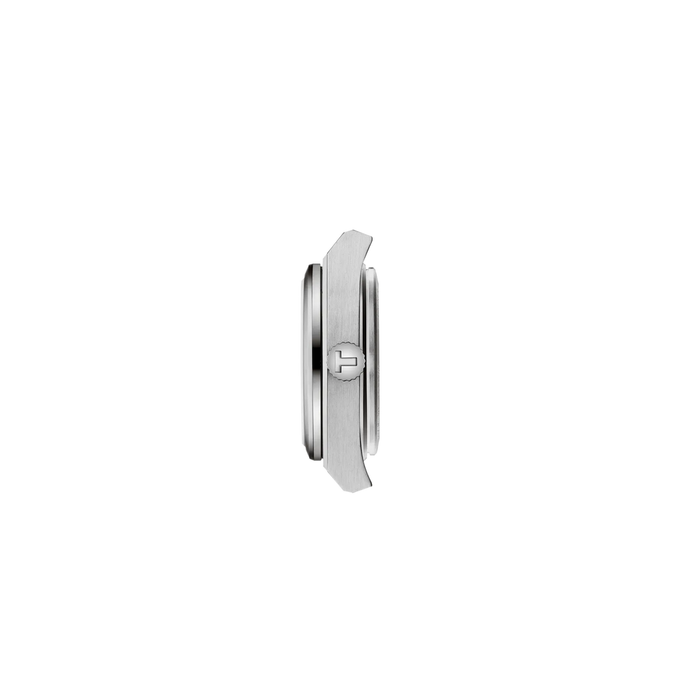 Profile view of the watch case Tissot PRX 25mm, reference T137.010.11.056.00