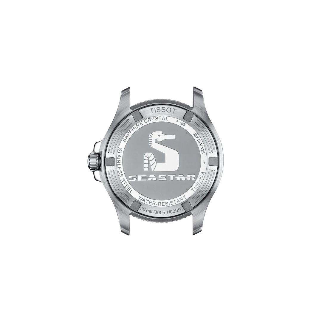 Back view of the watch case Tissot Seastar 1000 36mm, reference T120.210.11.041.00