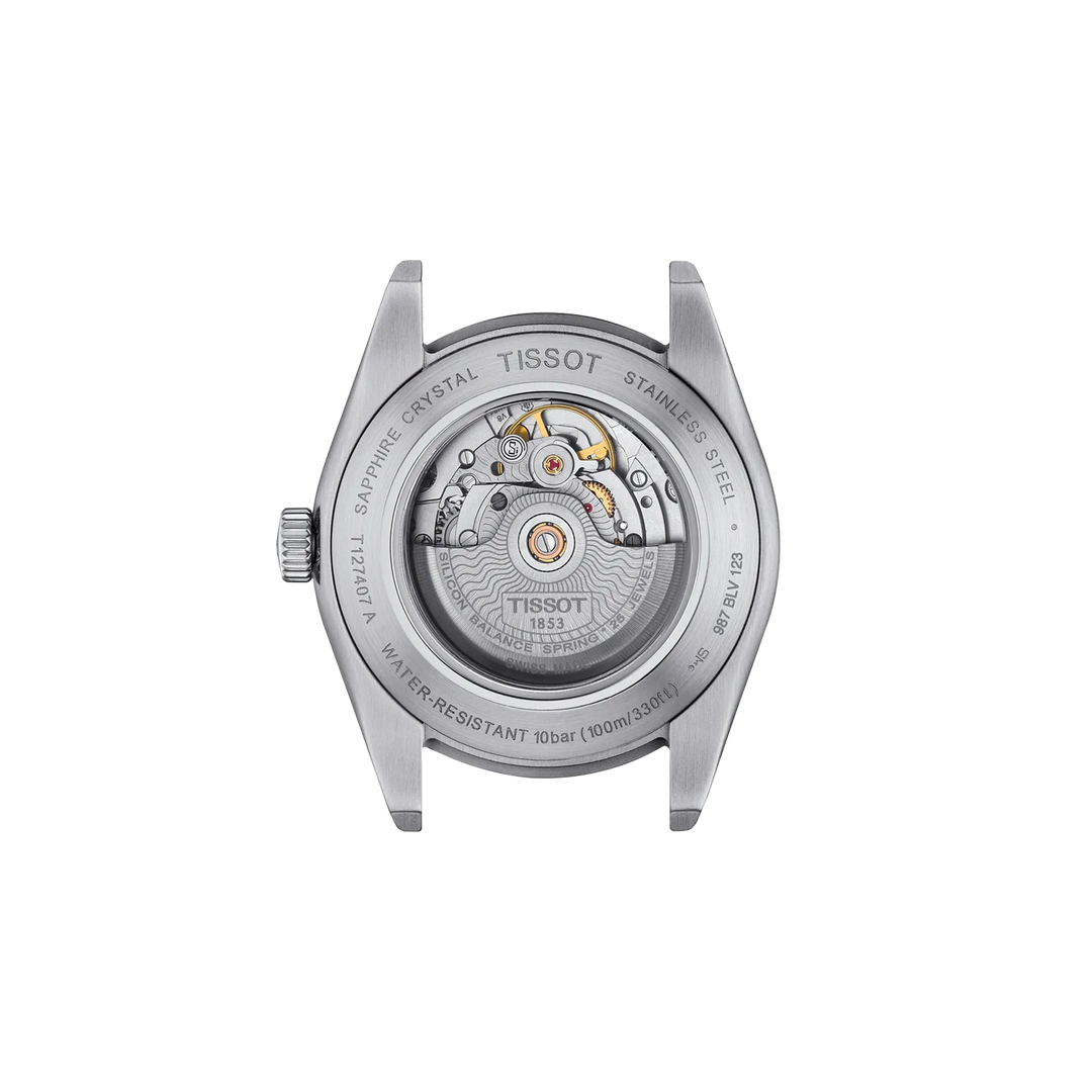 Back view of the watch case Tissot Gentleman 40mm, reference T127.407.11.051.00
