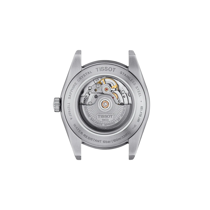 Back view of the watch case Tissot Gentleman 40mm, reference T127.407.11.051.00