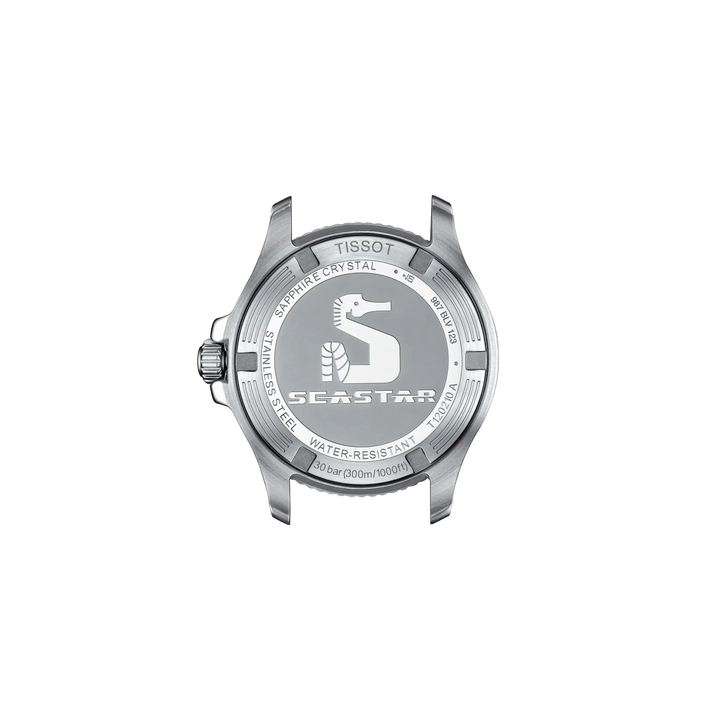 Back view of the watch case Tissot Seastar 1000 36mm, reference T120.210.22.051.00