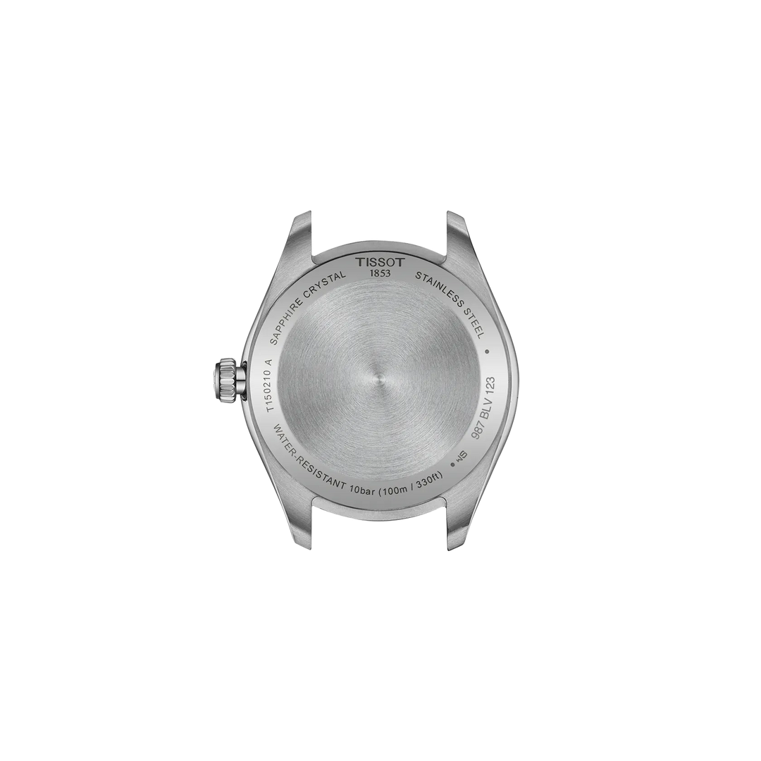 Back view of the watch case Tissot PR 100 34mm, reference T150.210.11.331.00