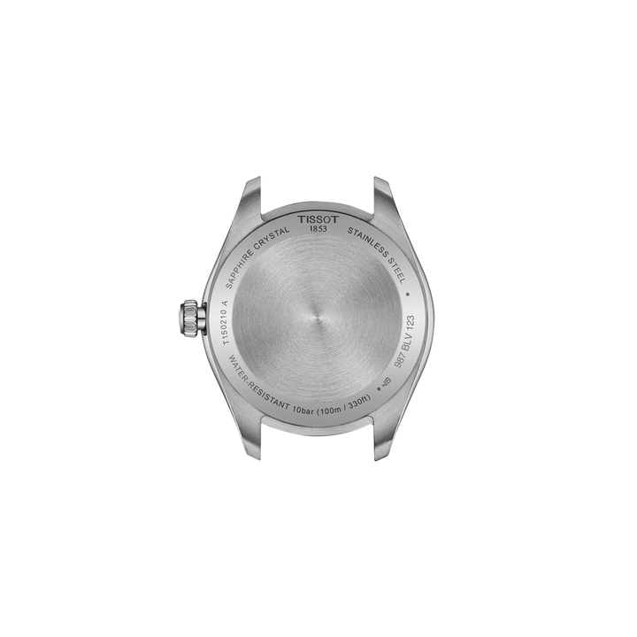 Back view of the watch case Tissot PR 100 34mm, reference T150.210.11.331.00