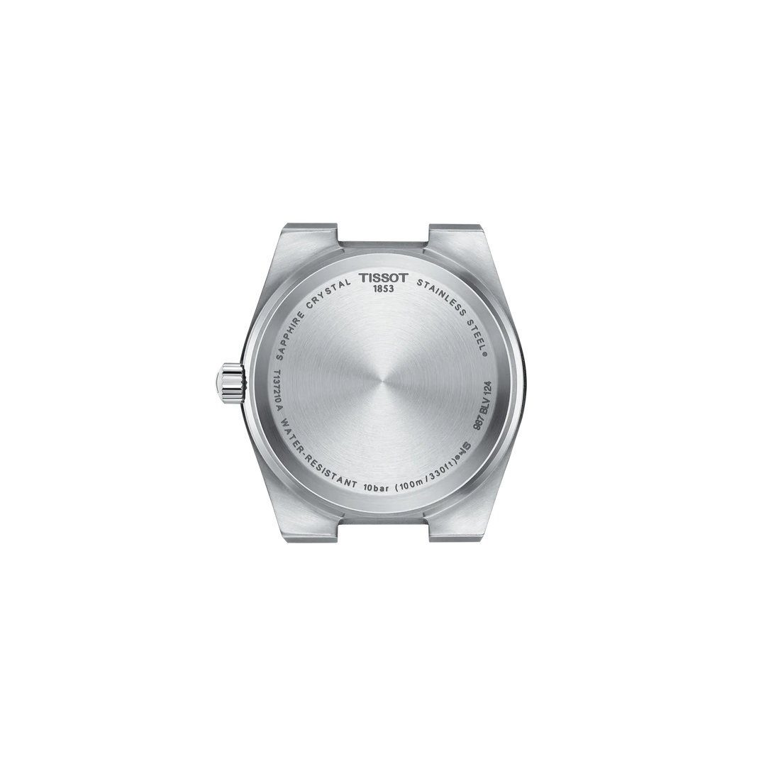 Back view of the watch case Tissot PRX 35mm, reference T137.210.11.111.00