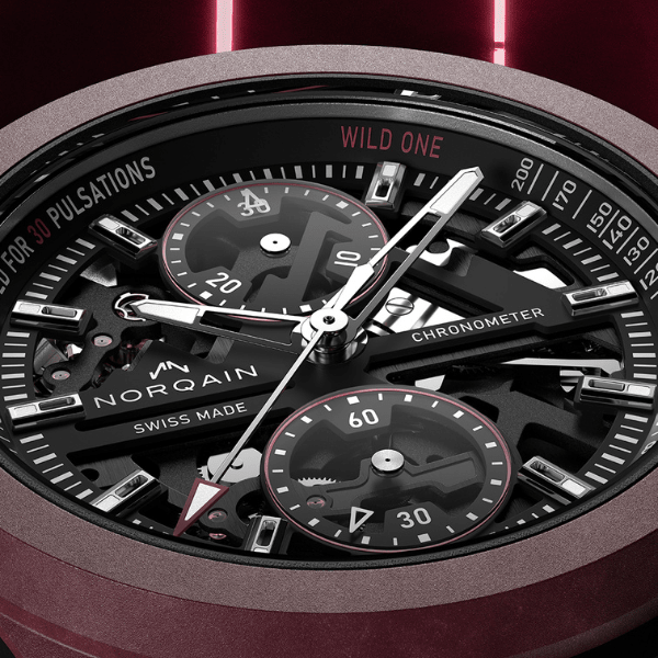 NORQAIN Wild ONE Skeleton Chrono Burgundy Limited Edition N3002.40Q02.B01.R01