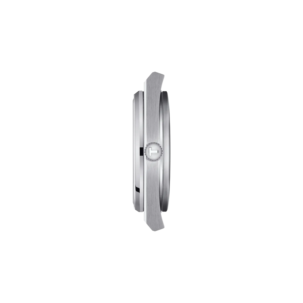 Profile view of the watch case Tissot PRX 40mm, reference T137.410.16.041.00