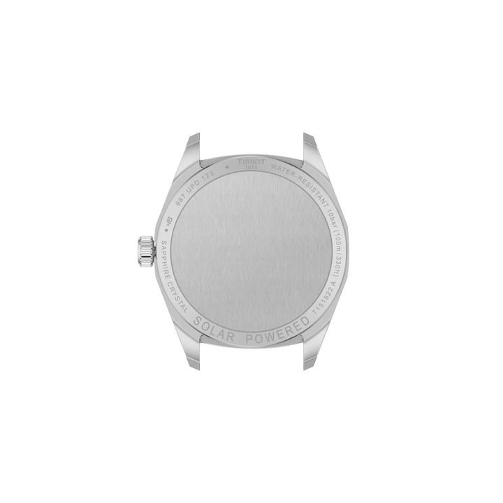 Back view of the watch case Tissot PRC 100 Solar 34mm, reference T151.822.11.351.00