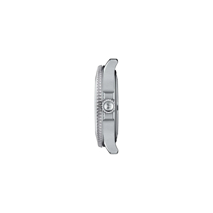 Profile view of the watch case Tissot Seastar 1000 36mm, reference T120.210.11.011.00