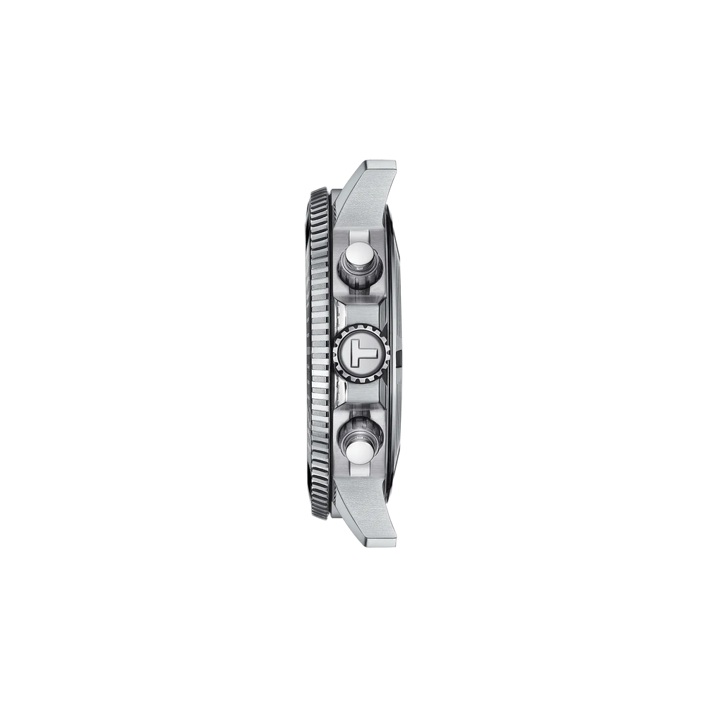 Profile view of the watch case Tissot Seastar 1000 45.5mm, reference T120.417.17.041.00