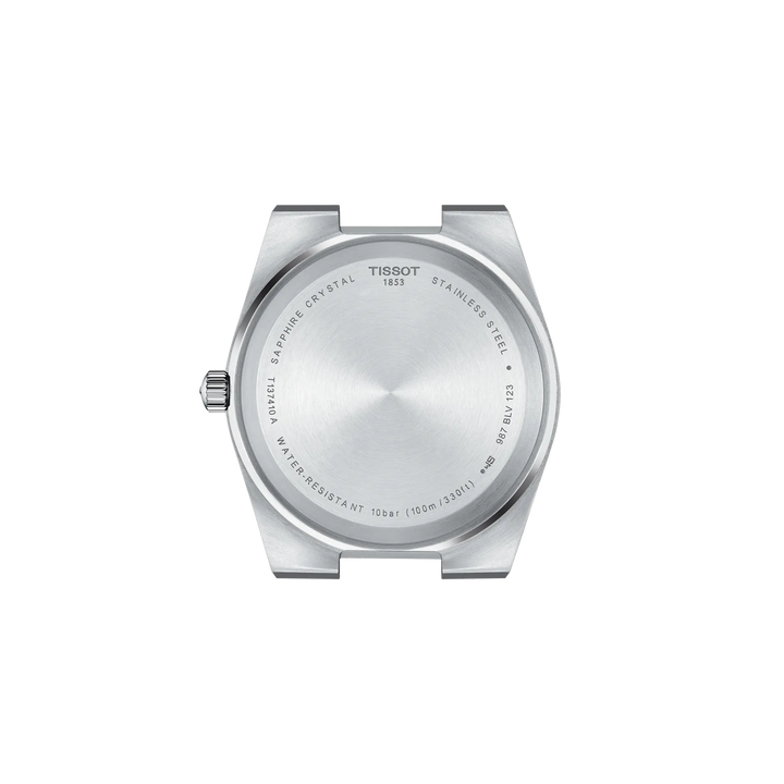 Back view of the watch case Tissot PRX 40mm, reference T137.410.11.091.01