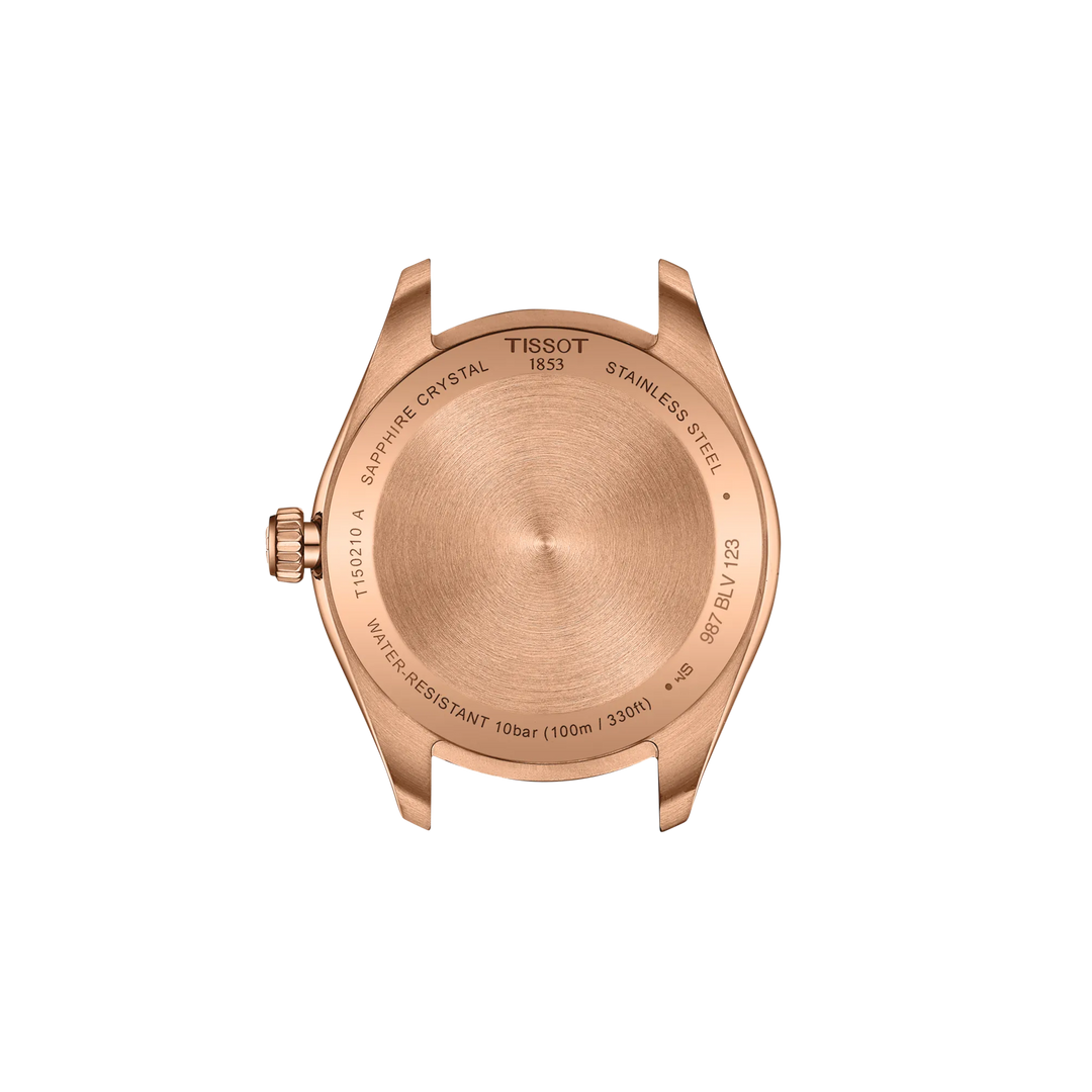 Back view of the watch case Tissot PR 100 34mm, reference T150.210.33.291.00