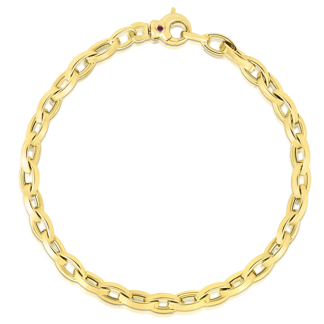 Roberto Coin 18K Yellow Designer Gold Almond Link Bracelet 5310086AYLB0