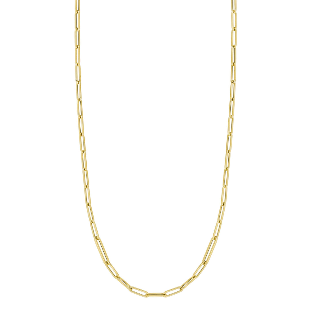 Roberto Coin 18K Yellow Designer Gold Alternating Size Paperclip Link Necklace 5310135AY170