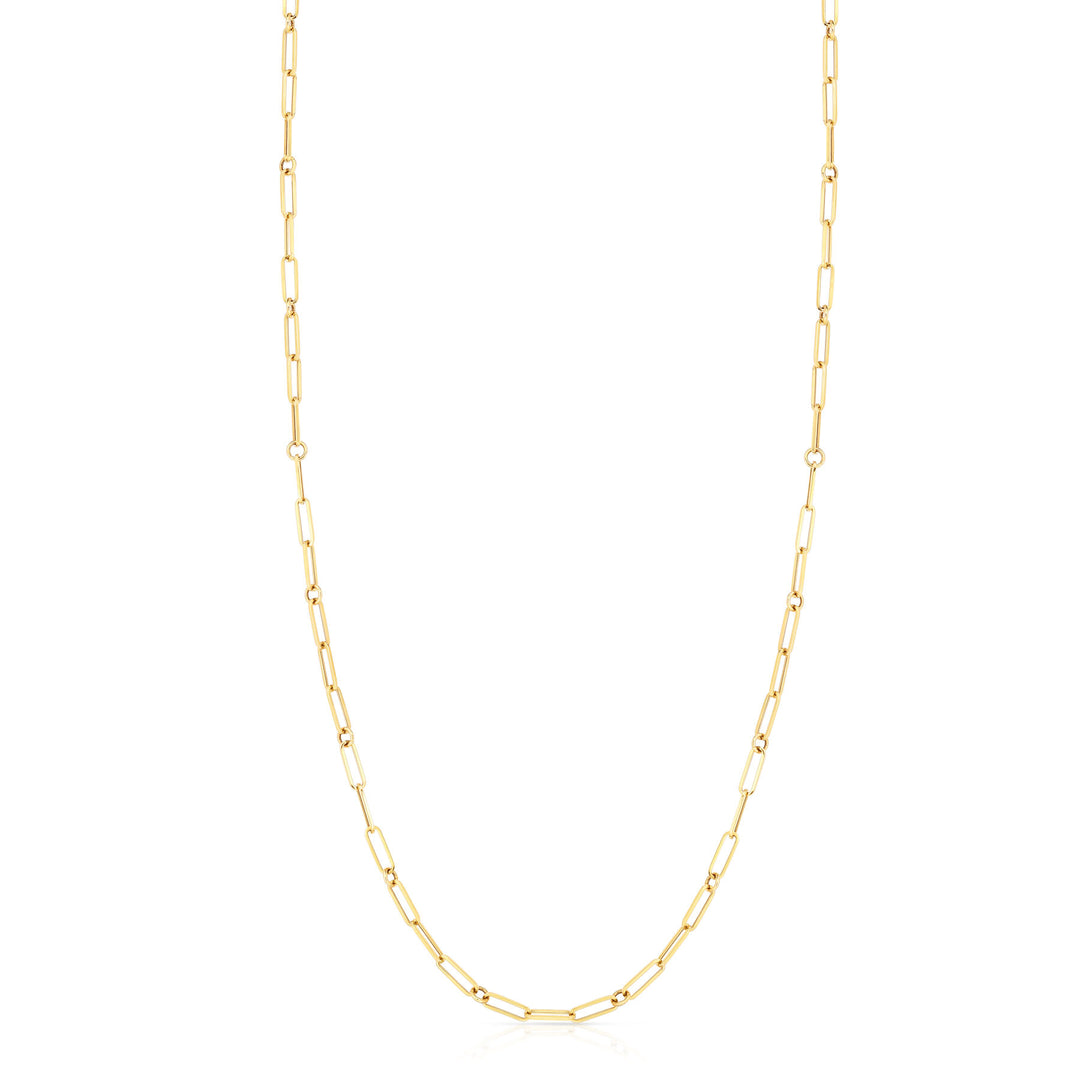 Roberto Coin 18K Yellow Designer Gold Paperclip & Round Link Necklace 5310167AY220