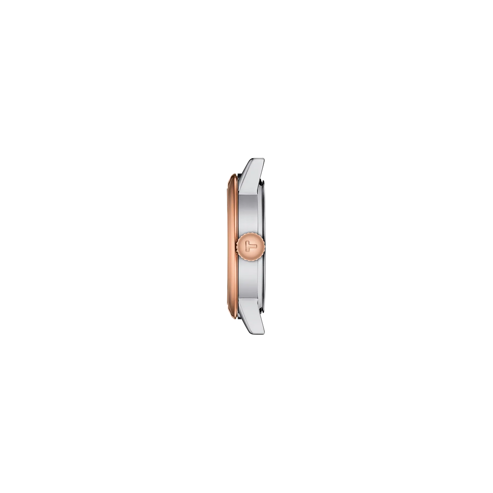 Profile view of the watch case Tissot Classic Dream 28mm, reference T129.210.22.013.00