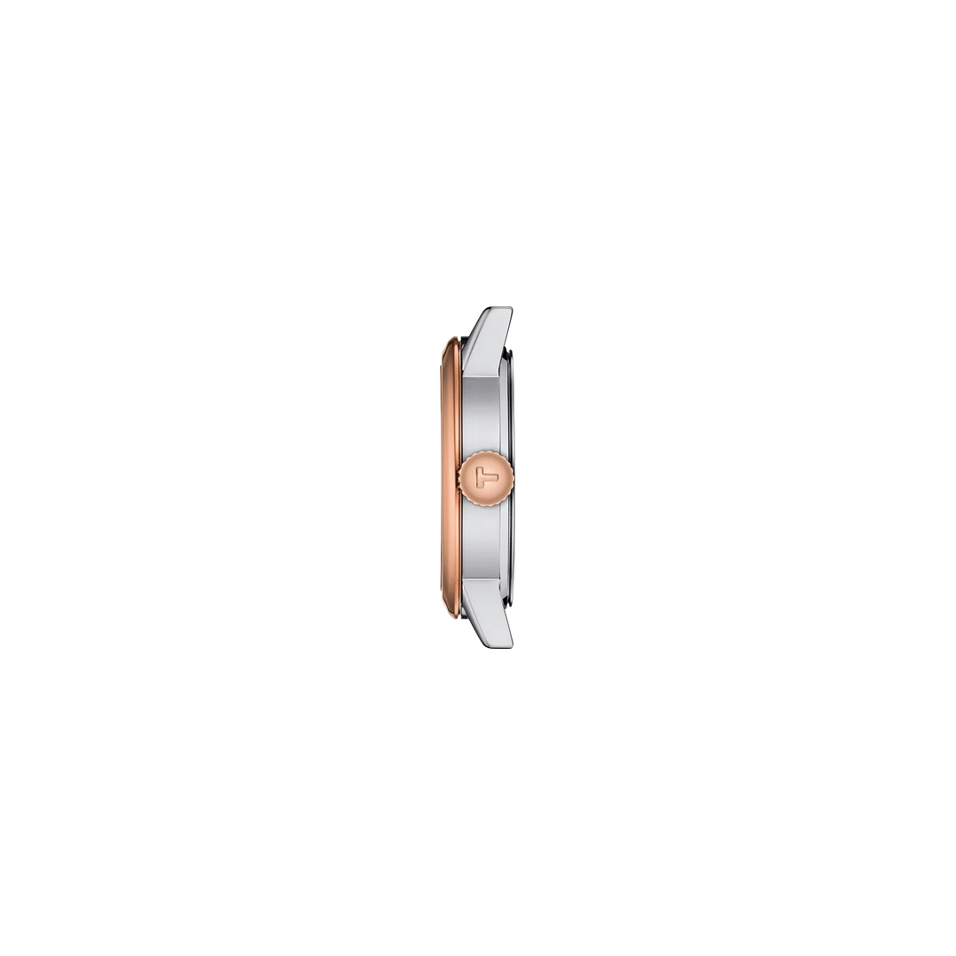 Profile view of the watch case Tissot Classic Dream 28mm, reference T129.210.22.013.00