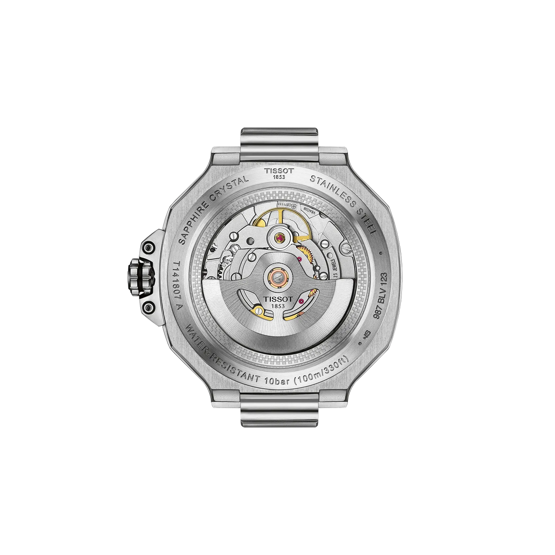 Back view of the watch case Tissot T-Race 41mm, reference T141.807.17.051.00