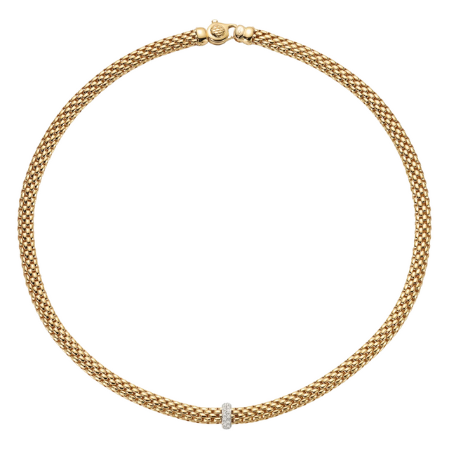 FOPE Vendôme Diamond Necklace in 18K Yellow and White Gold