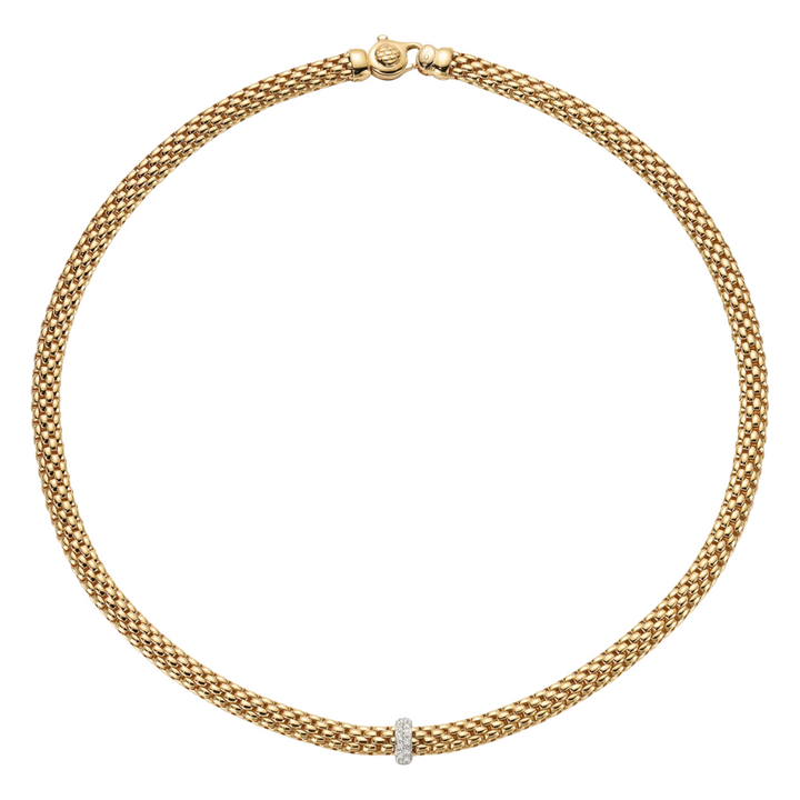 FOPE Vendôme Diamond Necklace in 18K Yellow and White Gold — product view