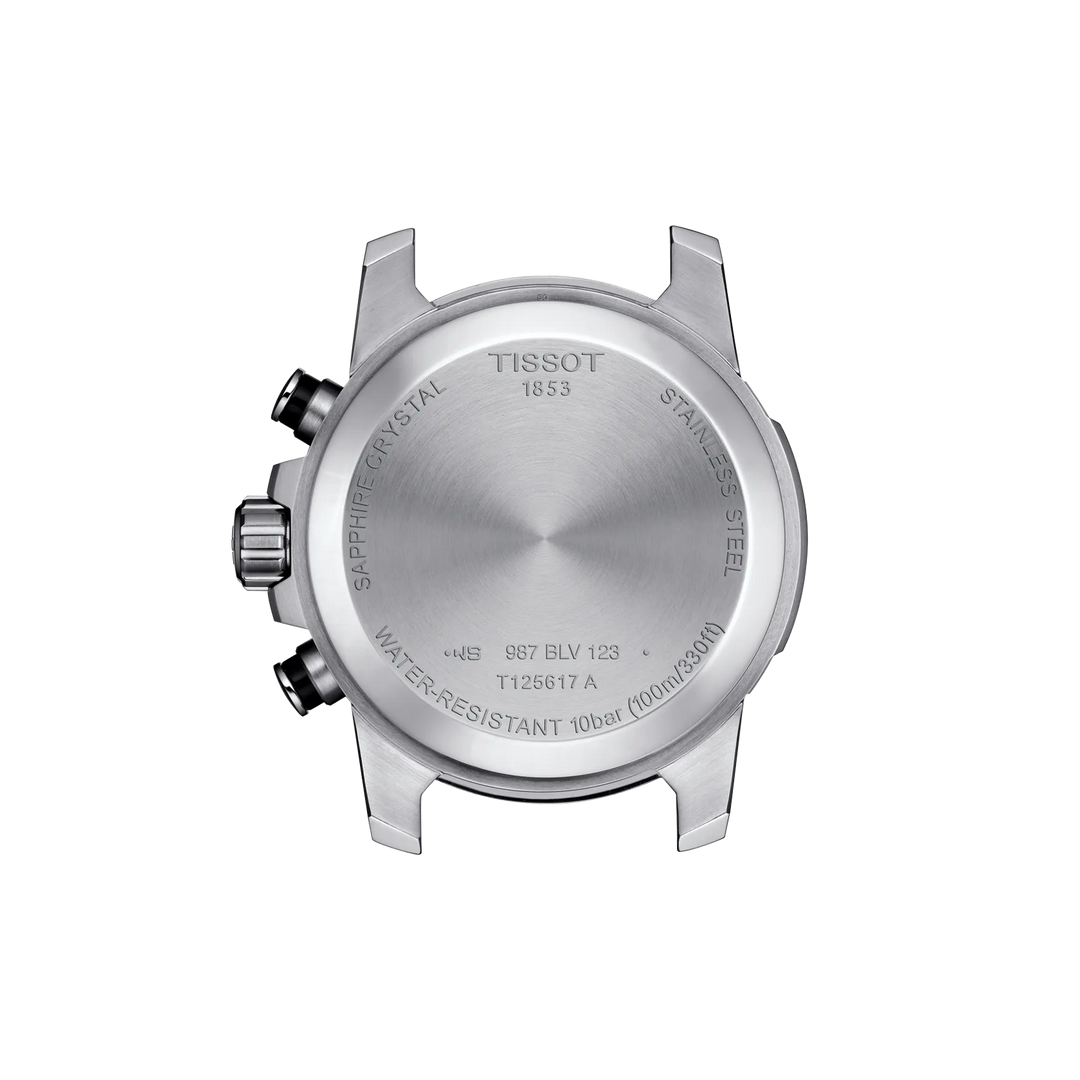 Back view of the watch case Tissot Supersport Chrono 45.5mm, reference T125.617.16.041.00