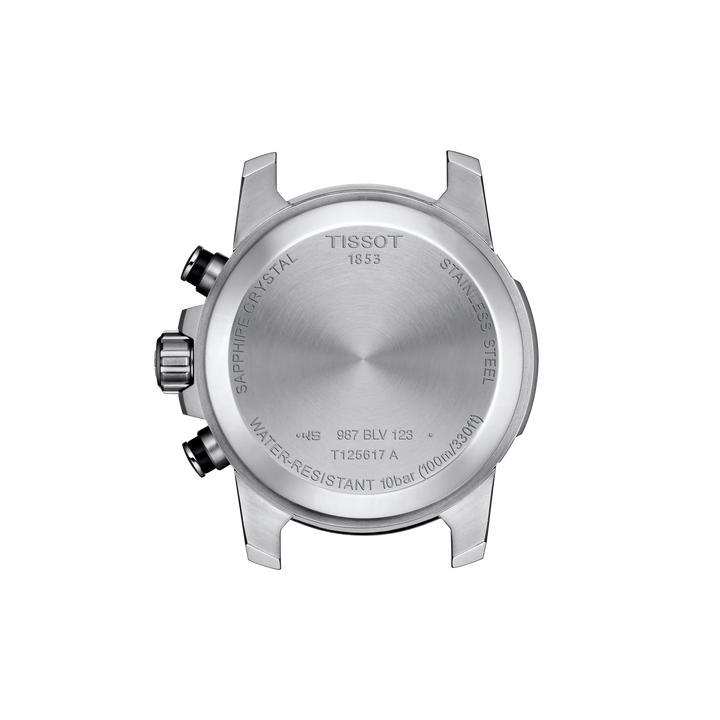 Back view of the watch case Tissot Supersport Chrono 45.5mm, reference T125.617.16.041.00