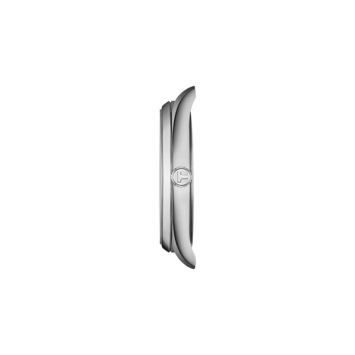 Profile view of the watch case Tissot PR 100 40mm, reference T150.410.16.051.00