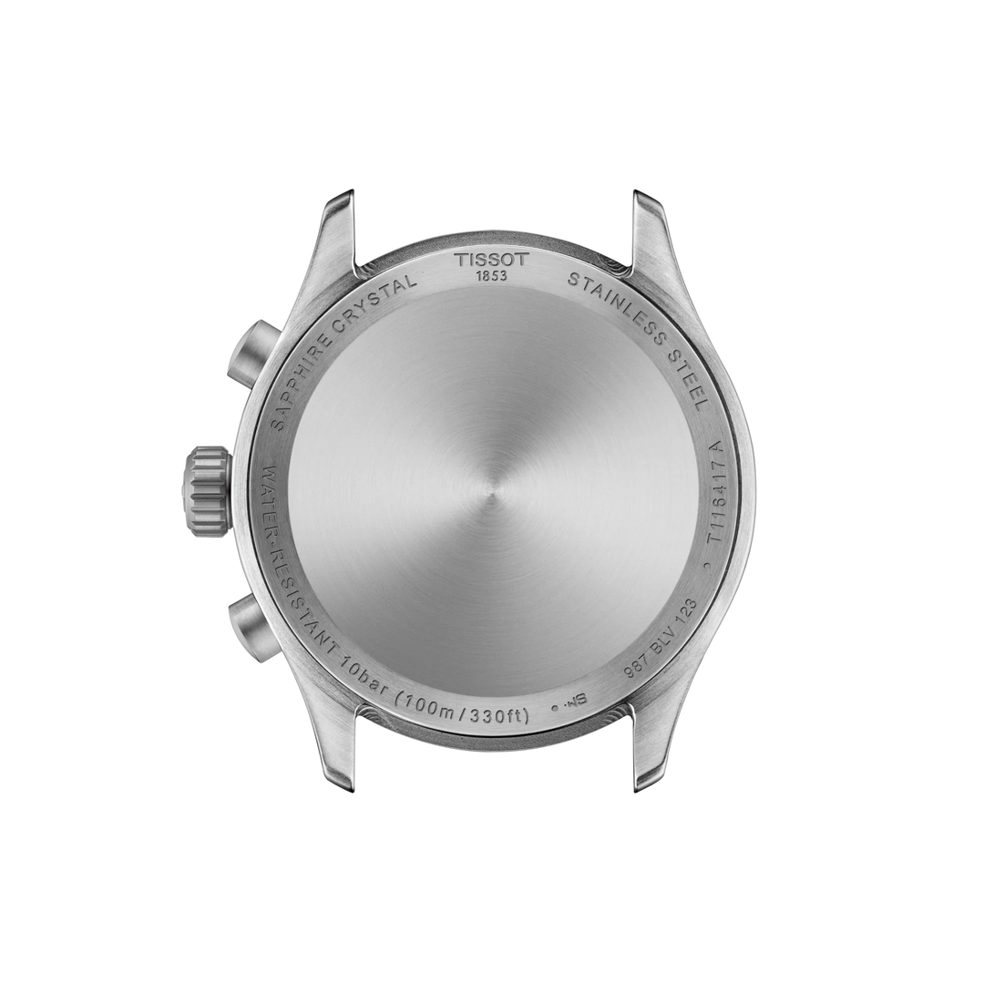 Back view of the watch case Tissot Chrono L 42mm, reference T116.417.16.052.01