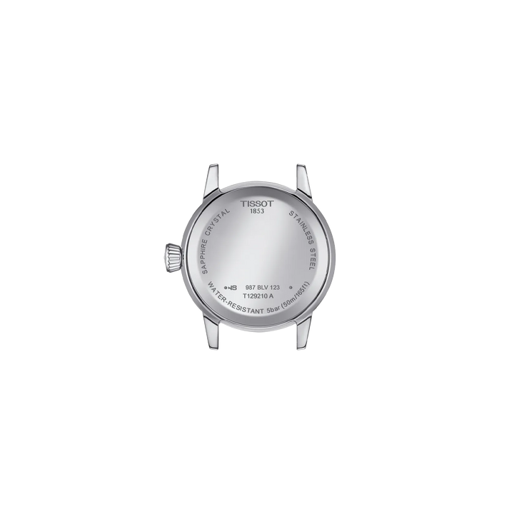 Back view of the watch case Tissot Classic Dream 28mm, reference T129.210.11.013.00