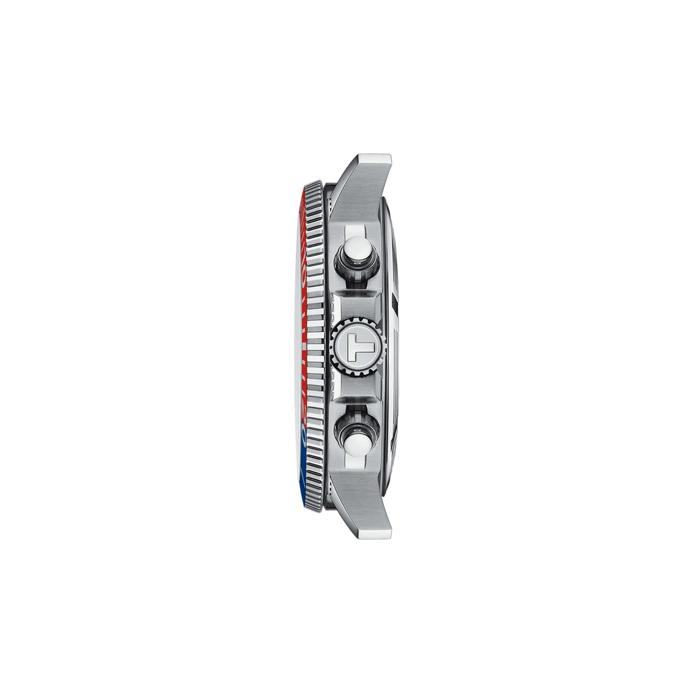 Profile view of the watch case Tissot Seastar 1000 45.5mm, reference T120.417.11.041.03