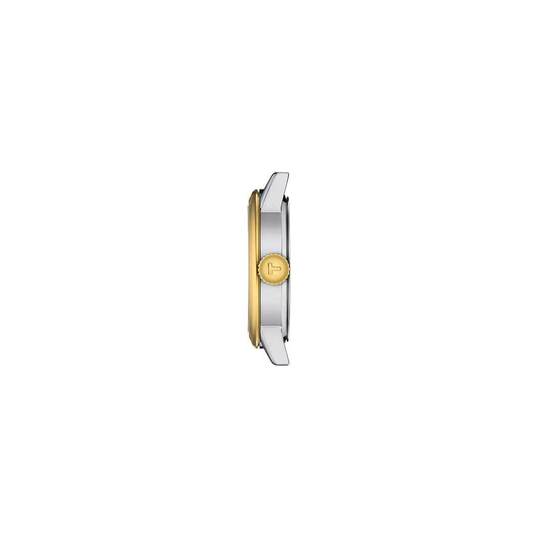Profile view of the watch case Tissot Classic Dream 28mm, reference T129.210.22.263.00