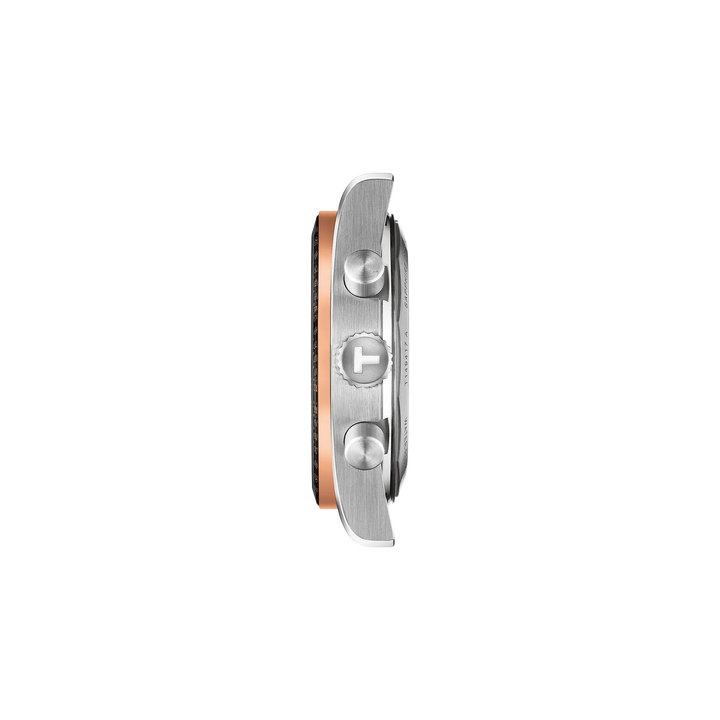 Profile view of the watch case Tissot PR516 40mm, reference T149.417.22.051.01