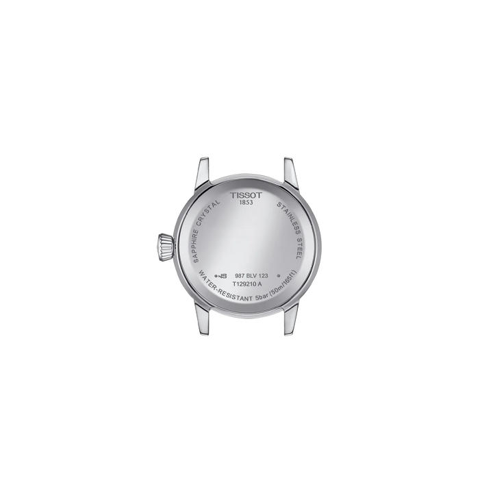Back view of the watch case Tissot Classic Dream 28mm, reference T129.210.11.031.00
