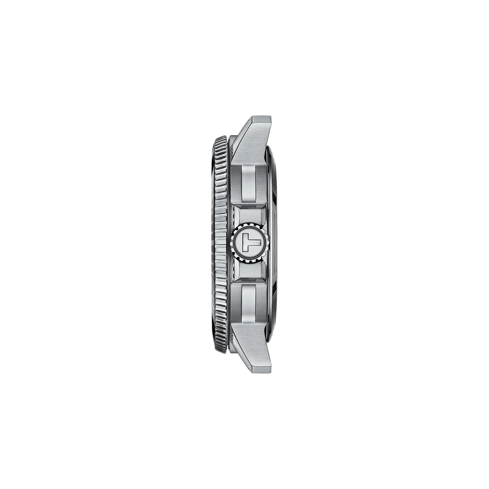Profile view of the watch case Tissot Seastar 1000 43mm, reference T120.407.11.041.03