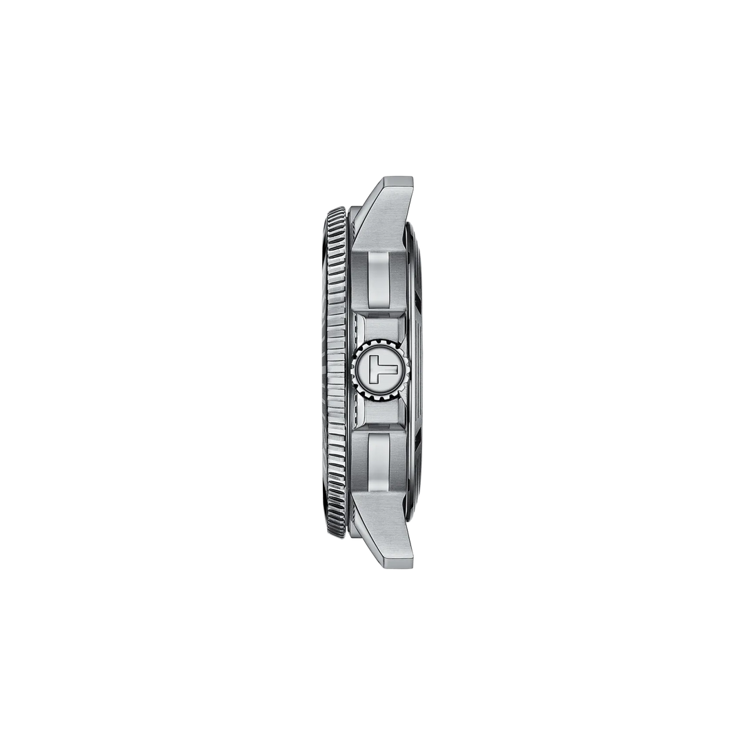 Profile view of the watch case Tissot Seastar 1000 43mm, reference T120.407.11.041.03