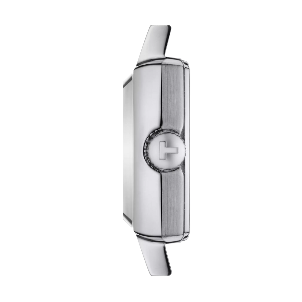 Profile view of the watch case Tissot Lovely Square 20x20mm, reference T058.109.11.036.01